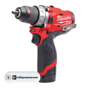 Дриль-шурупокрут акумуляторний MILWAUKEE, M12 FDD2-202X, 37Нм (+ заряд.пристрій, 2 акум.Х 2Аг, HDкей СТ202412964 фото