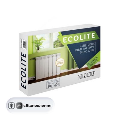 Радиатор биметаллический Ecolite 500/80 1,16 кг SD00021650 фото