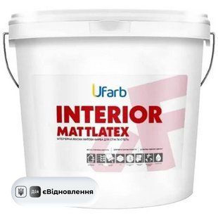 UFarb INTERIOR Mattlatex 14 кг интерьерная краска с повышенной укрывистостью для стен и потолков. СТ202411989 фото