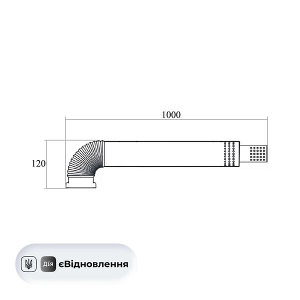 Комплект коаксіальний Thermo Alliance для турбованої газової колонки 1000 мм, 60/90 SD00024554 фото