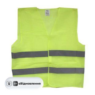 Жилет сигнальный 60 г/м2 70х64 см XXXL желтый ТМ WERK СТ202412188 фото
