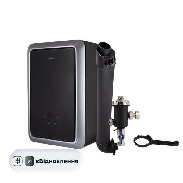 Котел газовий Airfel Maestro 24 кВт+Комплект для коаксіального димоходу 1000 мм, 60/100+SD FORTE сепаратор шлама с магнітом 3/4 SF129W20 SD00051502 фото