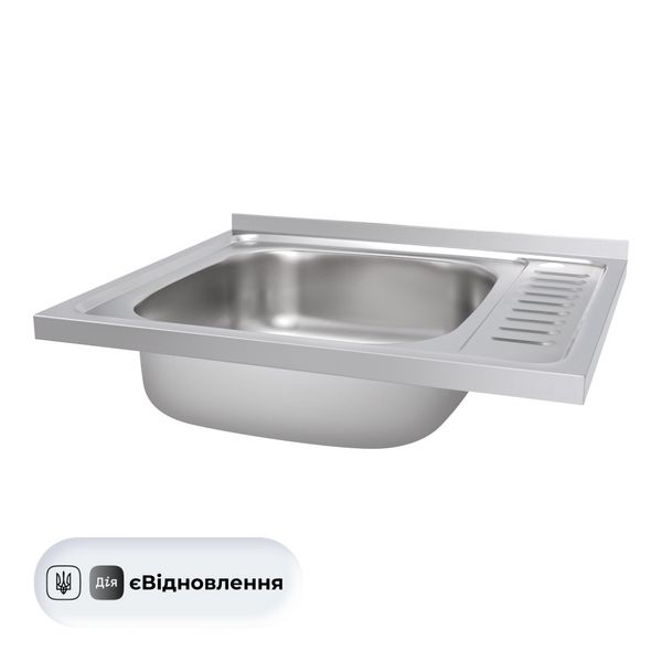 Кухонна мийка Lidz 6050-L 0,6 мм Satin (LIDZ6050L06SAT) SD00037174 фото