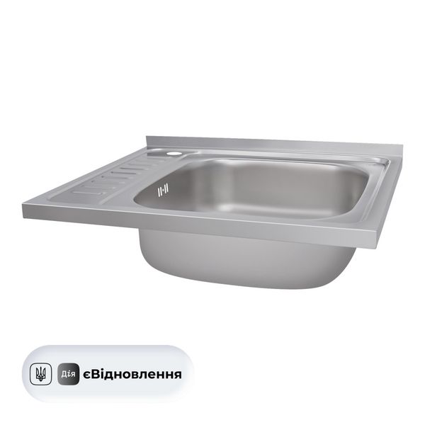 Кухонна мийка Lidz 6050-R 0,6 мм Satin (LIDZ6050R06SAT) SD00037175 фото