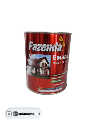 Эмаль алкидная "FAZENDA" ПФ-115 (0,9кг) (коричневая) 1781111 фото