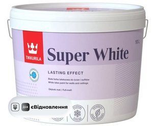 КРАСКА TIKKURILA SUPER WHITE 10 Л СТ202412040 фото